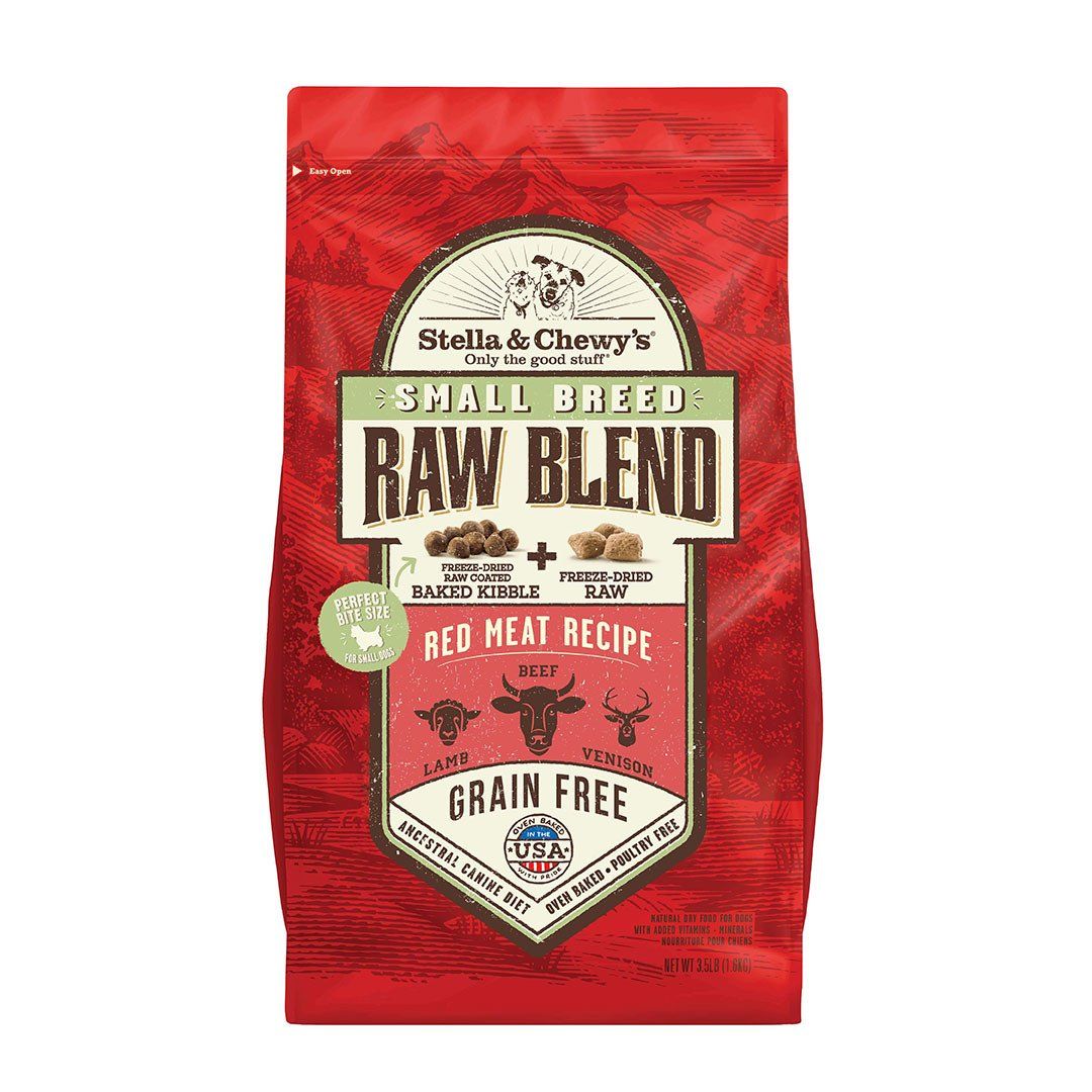Stella &amp; Chewy&#39;s Raw Blend Kibble Small Breed Red Meat Recipe Dry Dog Food, Size: 3.5-lb