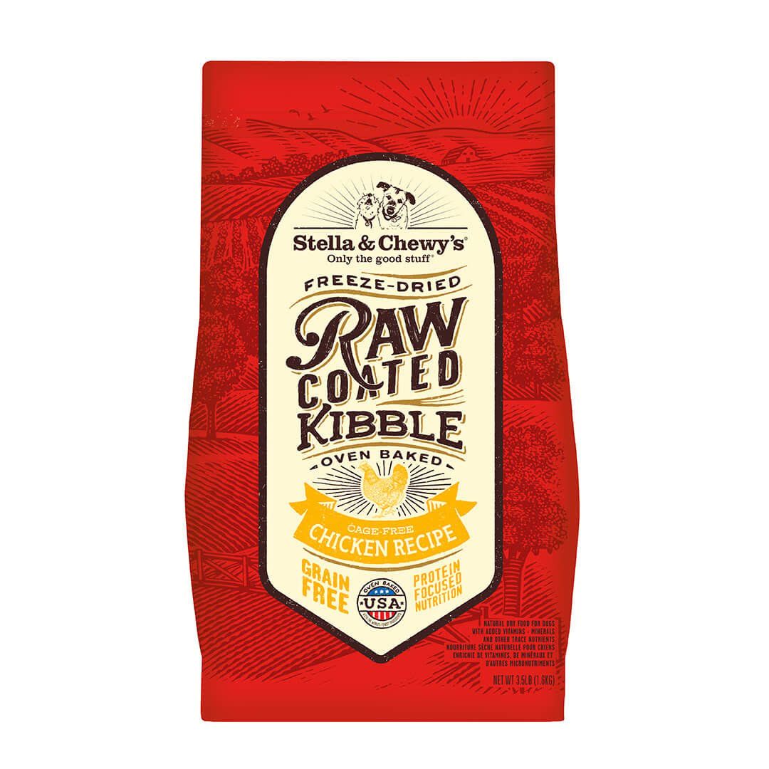 Stella &amp; Chewy&#39;s Raw Coated Kibble Cage-Free Chicken Recipe Dry Dog Food, Size: 3.5-lb
