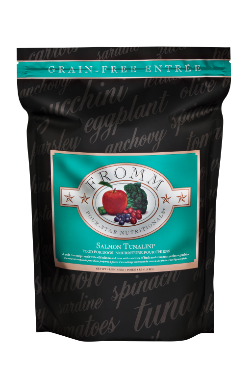 Fromm Four-Star Grain-Free Salmon Tunalini Recipe Dry Dog Food, Size: 4-lb