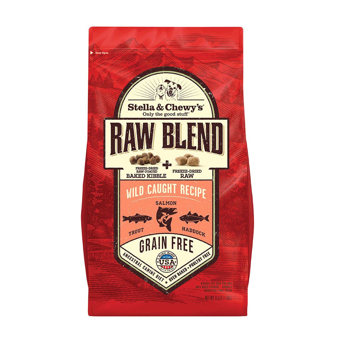 Stella &amp; Chewy&#39;s Raw Blend Kibble Wild Caught Recipe Dry Dog Food, Size: 3.5-lb