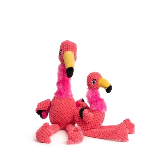 Fabdog Floppy Flamingo Plush Dog Toy, Size: Small