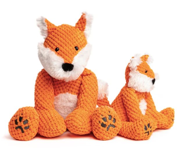 Fabdog Floppy Fox Plush Dog Toy, Size: Small