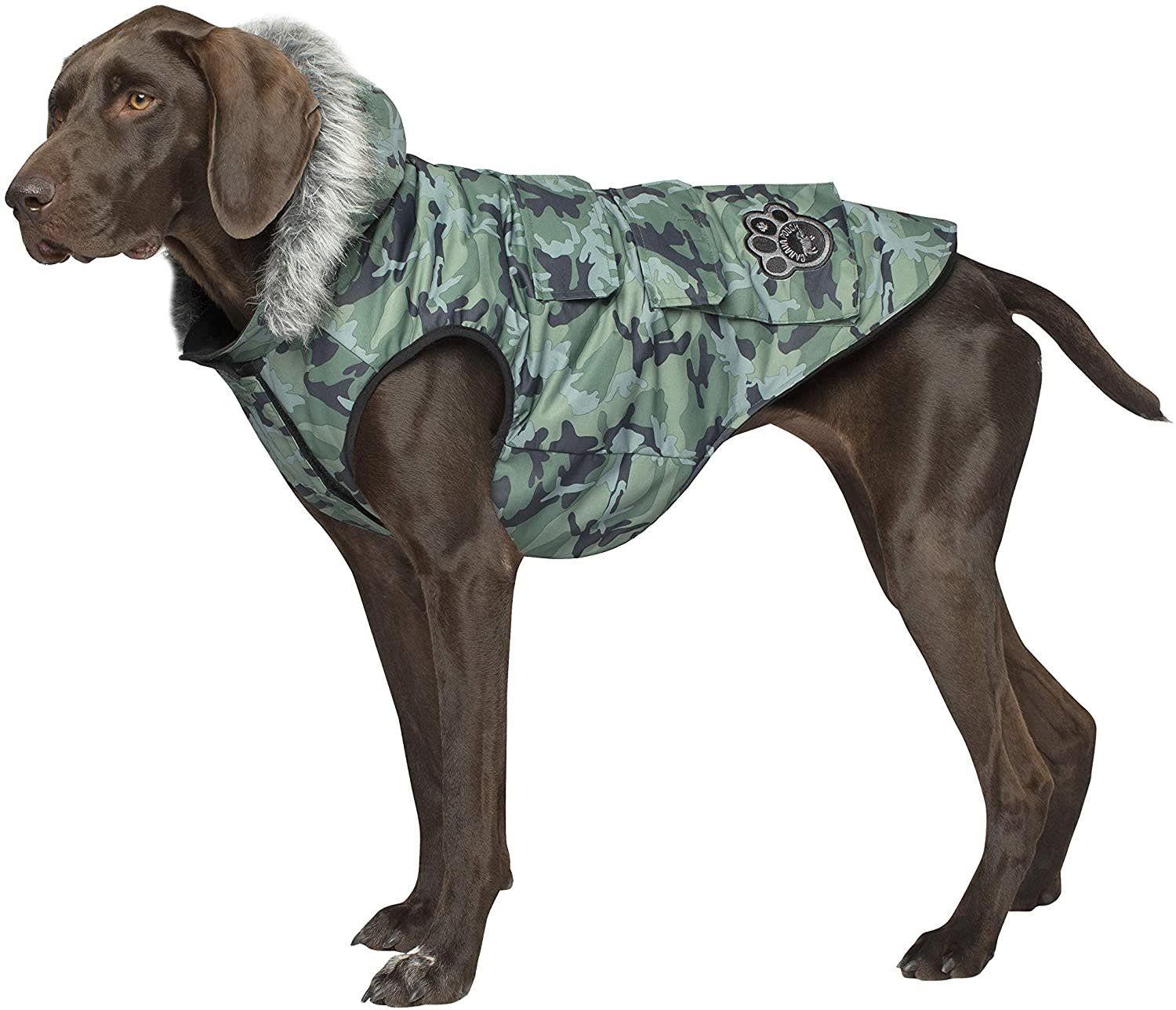 Canada Pooch Green Camo Everest Explorer Dog Jacket , Size: 12