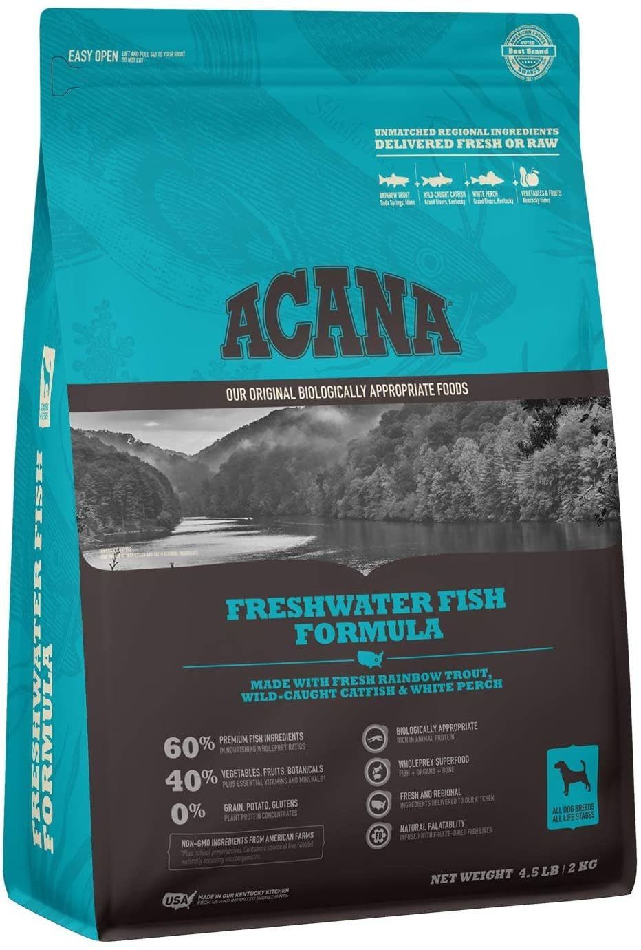 ACANA Freshwater Fish Formula Dry Dog Food, Size: 4.5-lb