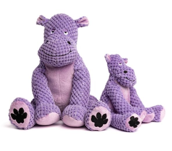 Fabdog Floppy Hippo Plush Dog Toy, Size: Small