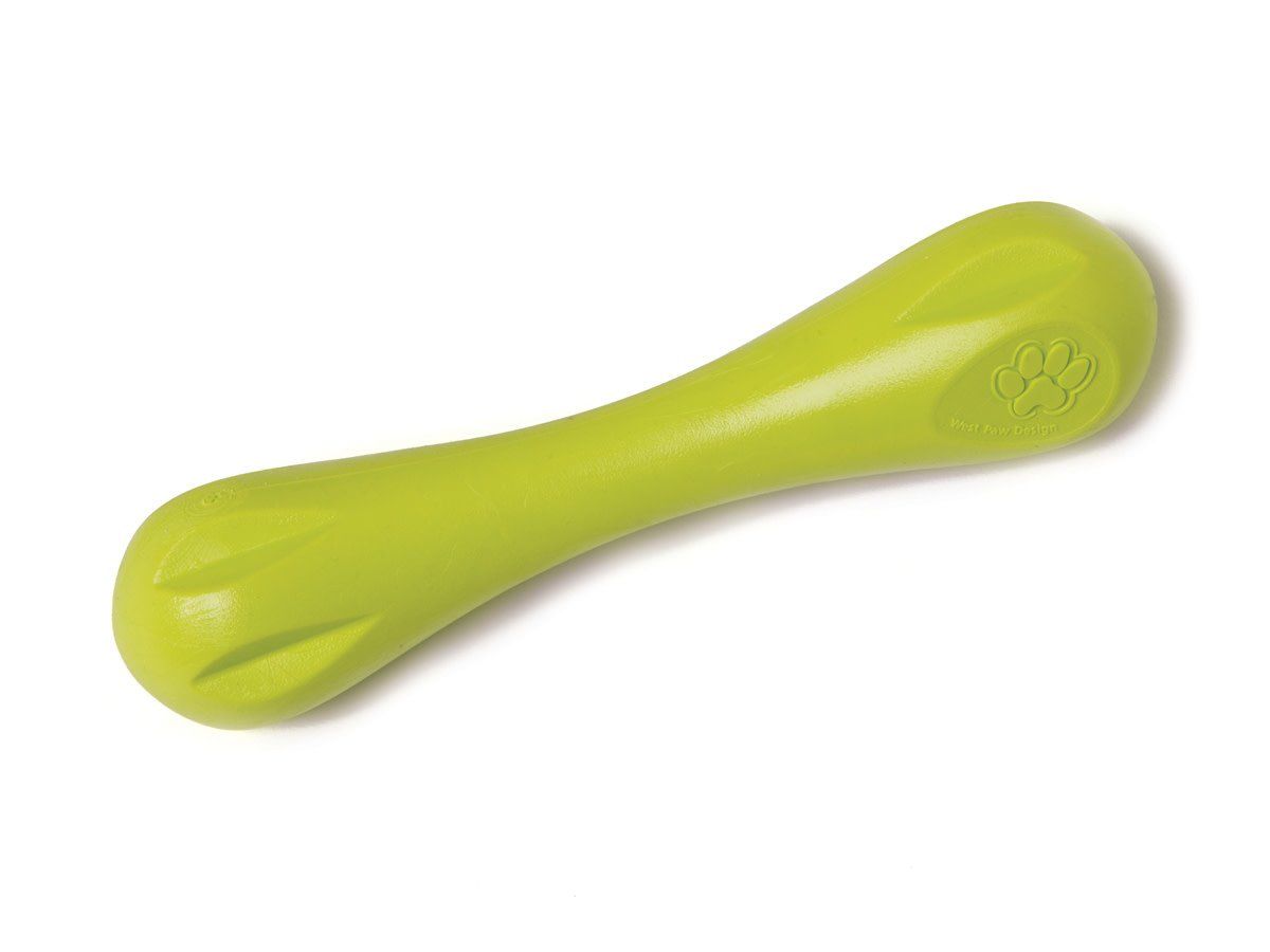 West Paw Hurley Bone Dog Toy, Color: Granny Smith, Size: X-Small