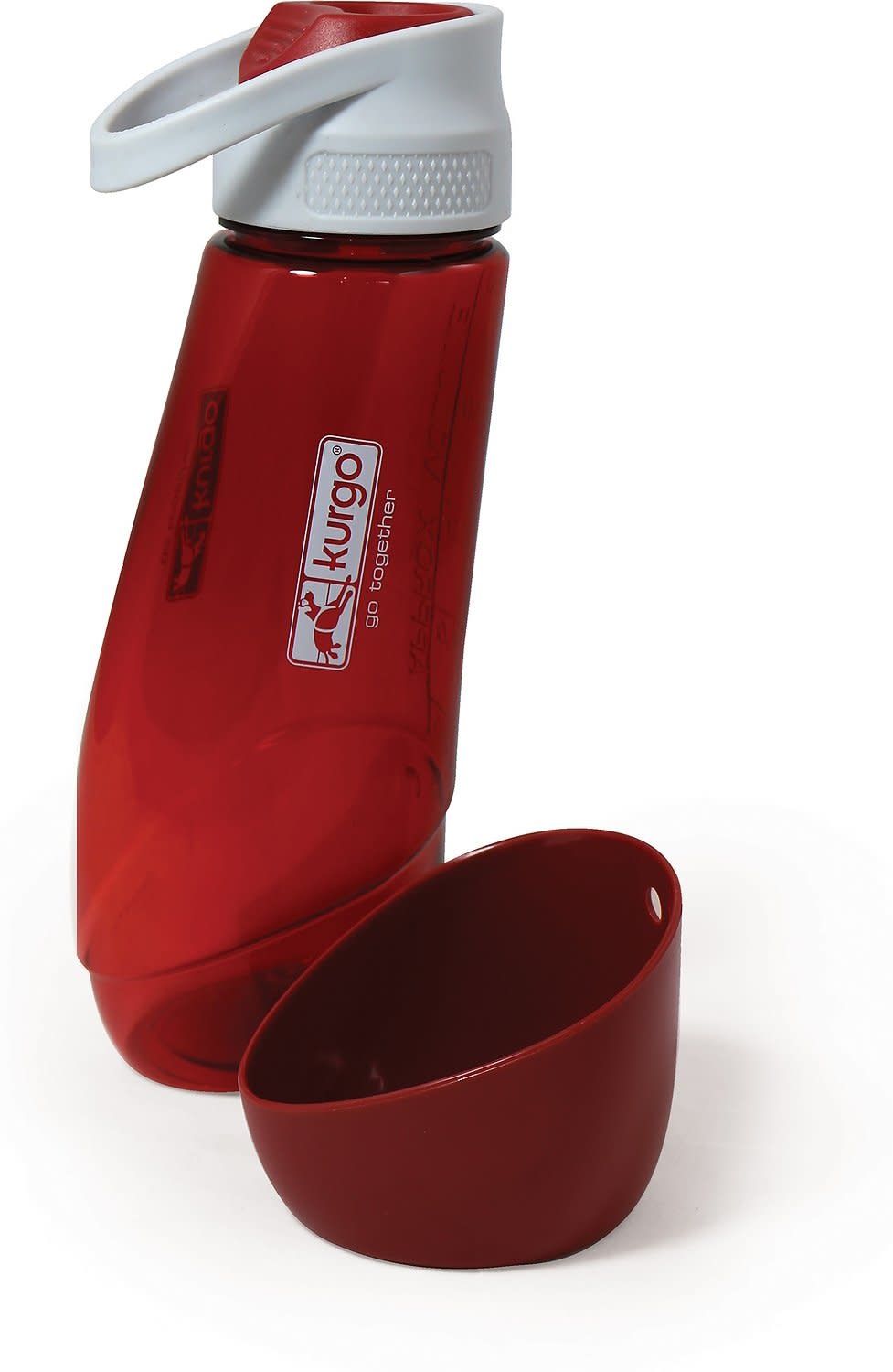 Kurgo Gourd Dog Water Bottle &amp; Bowl, Color: Red