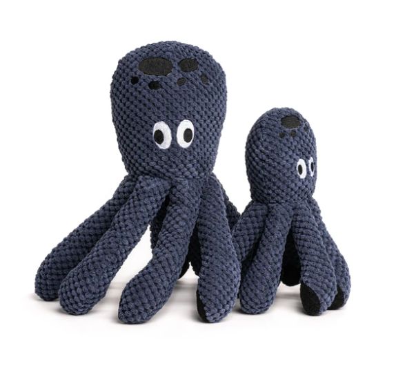 Fabdog Floppy Octopus Ink Plush Dog Toy, Size: Small