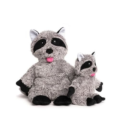 Fabdog Fluffy Raccoon Plush Dog Toy , Size: Small