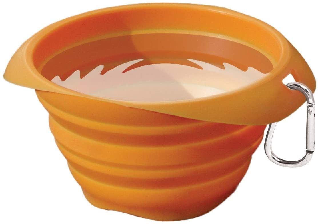 Kurgo Collaps A Bowl Dog Collapsible Water Bowl, Color: Orange