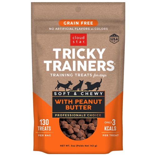Cloud Star Tricky Trainers Grain-Free Soft &amp; Chewy with Peanut Butter Training Dog Treats