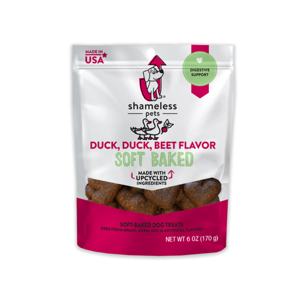 Shameless Pets Duck, Duck, Beet Soft Baked Dog Treats 6-oz