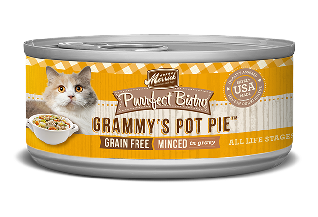 Merrick Purrfect Bistro Minced Grammy's Pot Pie Canned Wet Cat Food 5.5-oz