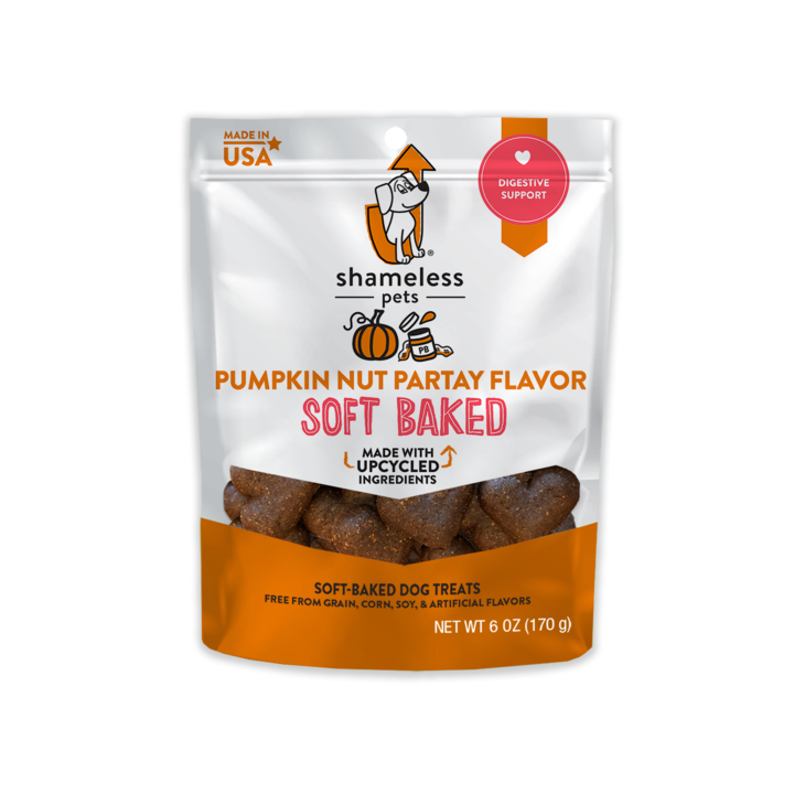 Shameless Pets Pumpkin Nut Partay Soft Baked Dog Treats 6-oz