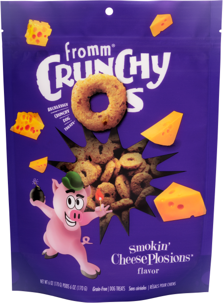 Fromm Crunchy O's Smokin' Cheese Plosions Dog Treats 6-oz