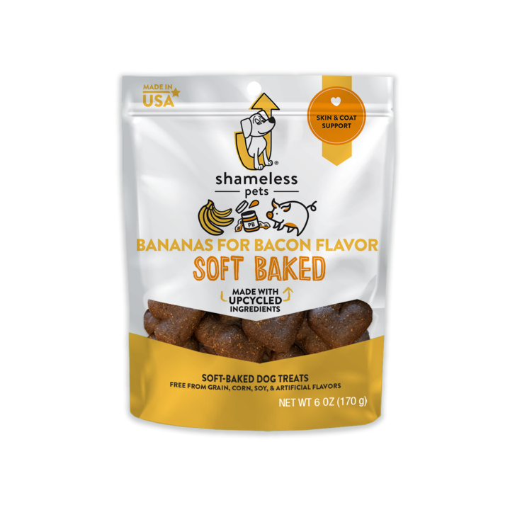 Shameless Pets Bananas for Bacon Soft Baked Dog Treats 6-oz