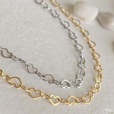 Pika &amp; Bear “Love Bites” Tiny Heart Chain Necklace