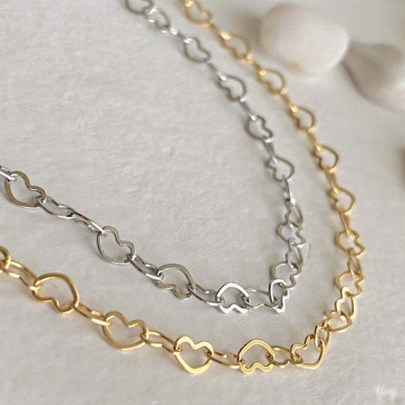 Pika &amp; Bear “Love Bites” Tiny Heart Chain Necklace