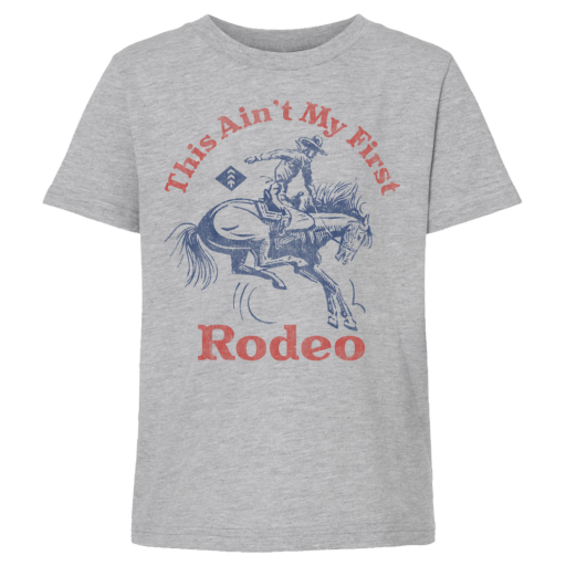 AIN’T MY FIRST RODEO T-SHIRT, Size: S, Colour: GREY HEATHER, Season: KIDS SPRING-SUMMER 2025