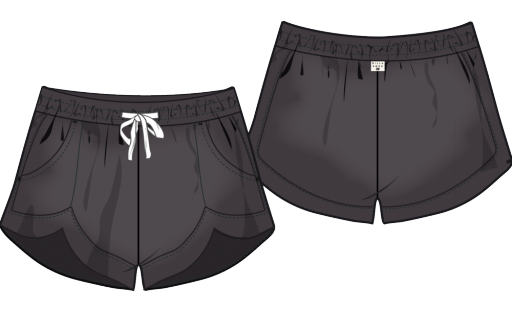 GIRLS&#39; MAD FOR YOU SHORT, Size: XS, Colour: black sands, Season: spring 2025