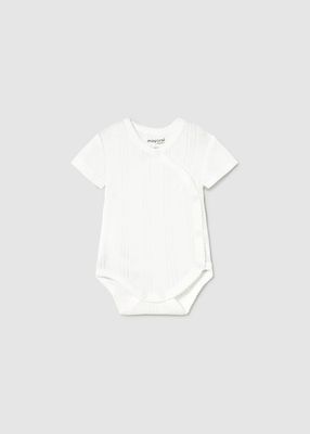 Mayoral/#1746/Infant/S/S Eyelet Bodysuit/White