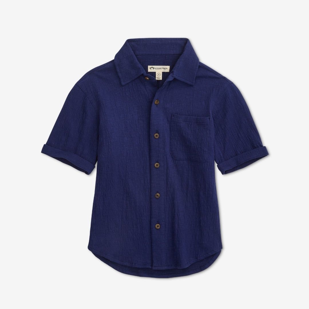 Beach shirt-navy blue