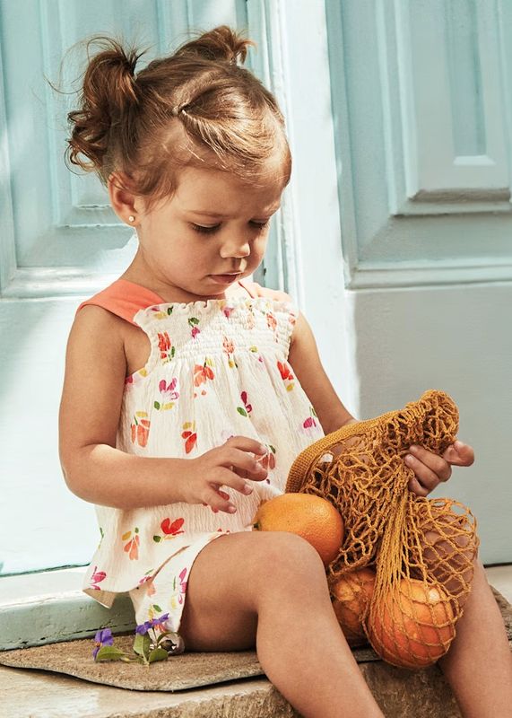 Mayoral 1230/Bambula Shorts Set/Zanahoria