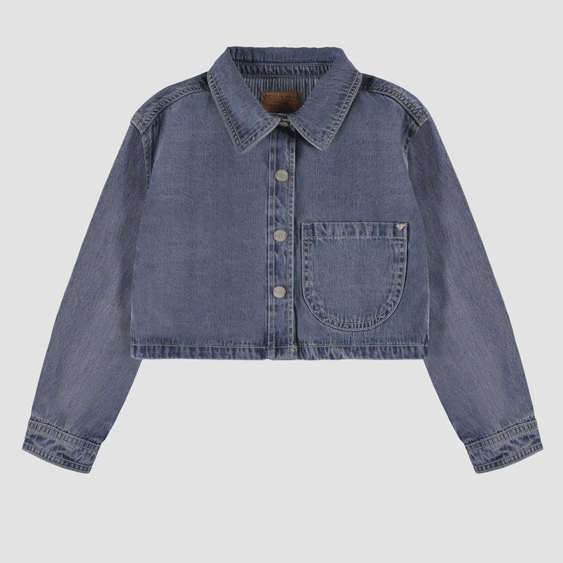 Souris Mini/Denim L/S Crop Shirt/Medium Blue