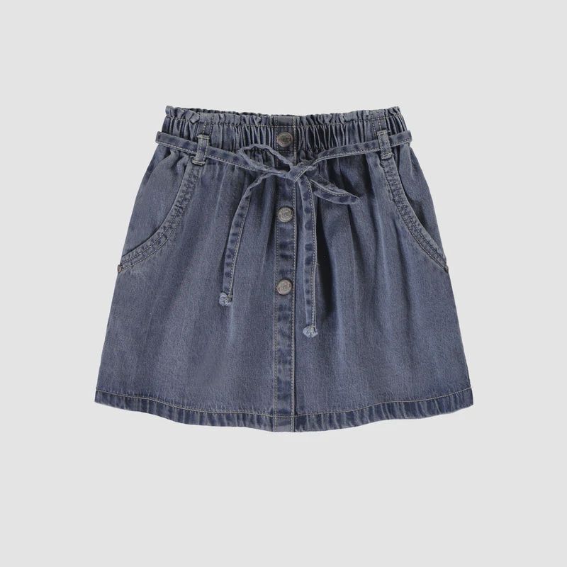 Souris Mini/Lyocell Denim Flared Skirt/Medium Blue