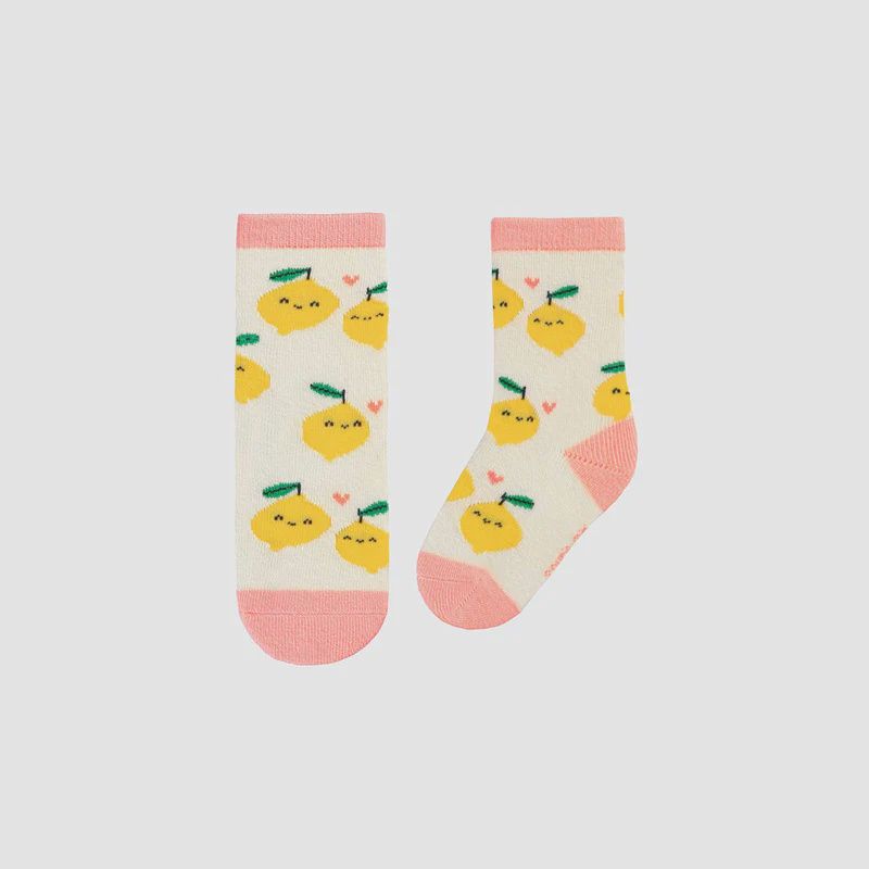 Souris Mini/Cream Socks with Lemons