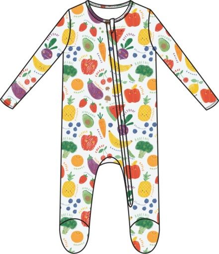 Eat The Rainbow 2 Way Zipper Footie, Size: NB, Colour: MULTI, Season: AD SPRING ‘25