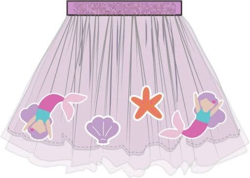 Mermaid Tutu Skirt, Size: 1-2Y, Colour: LAVENDER, Season: AD SPRING &#39;25