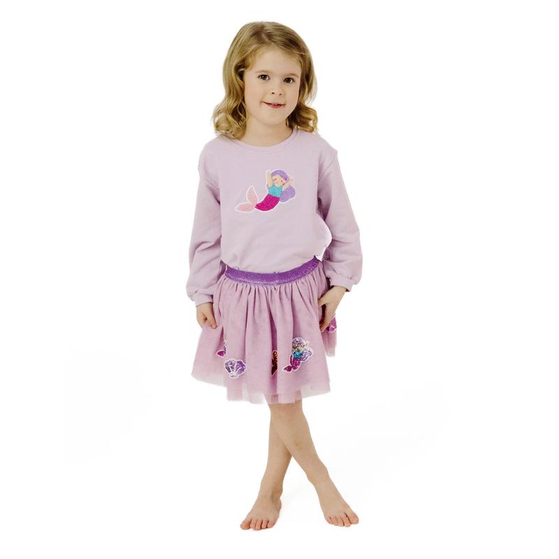 Mermaid Puffy Oversized Sweatshirt W/ Applique