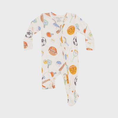 Sports Ball Friends 2 Way Zipper Footie