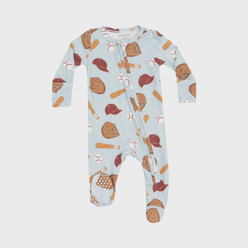 Baseball 2 Way Zipper Footie