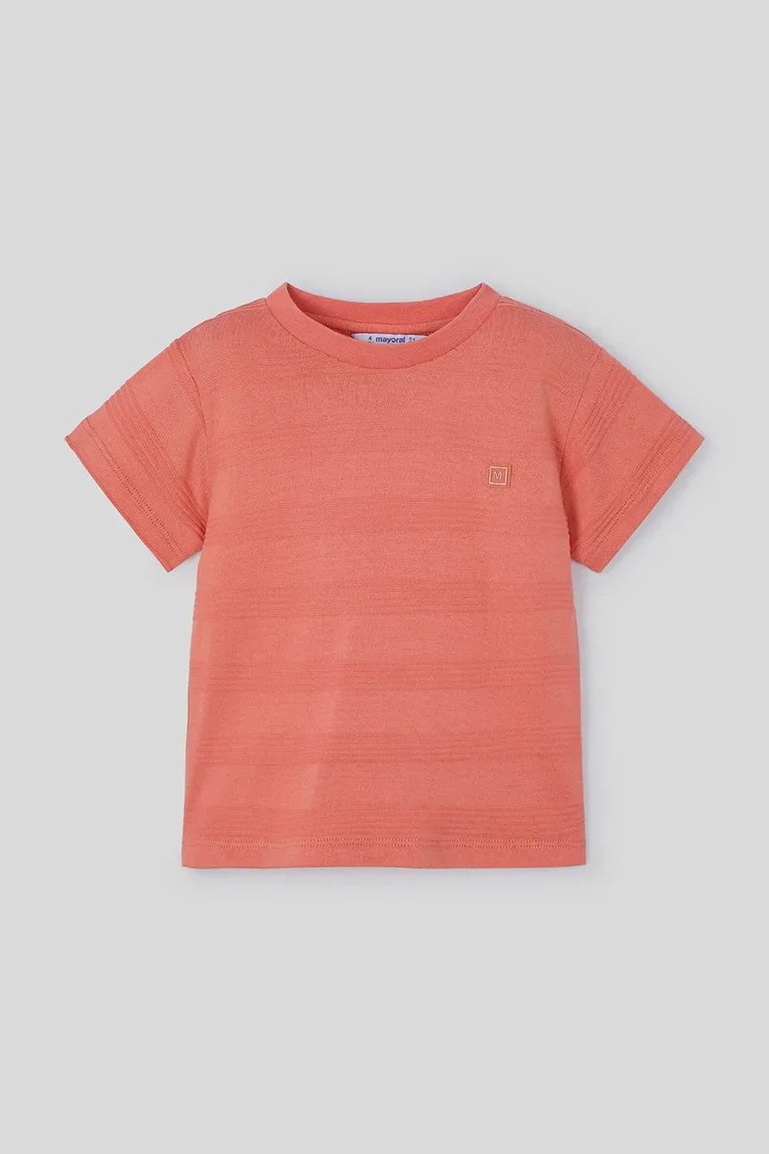 Mayoral 3028 Short Sleeve Knit T-Shirt, Colour: Dark Peach, Size: 2