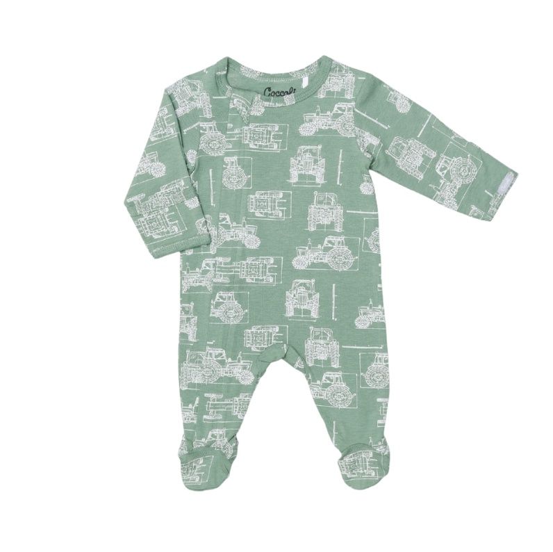 Coccoli Infant Cotton-modal Zipper Footie PZM5801-134