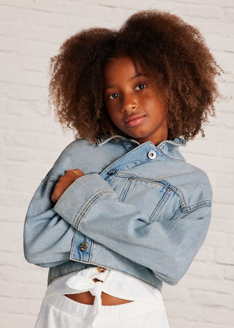 Mayoral 6405 Youth Cropped Denim Jacket