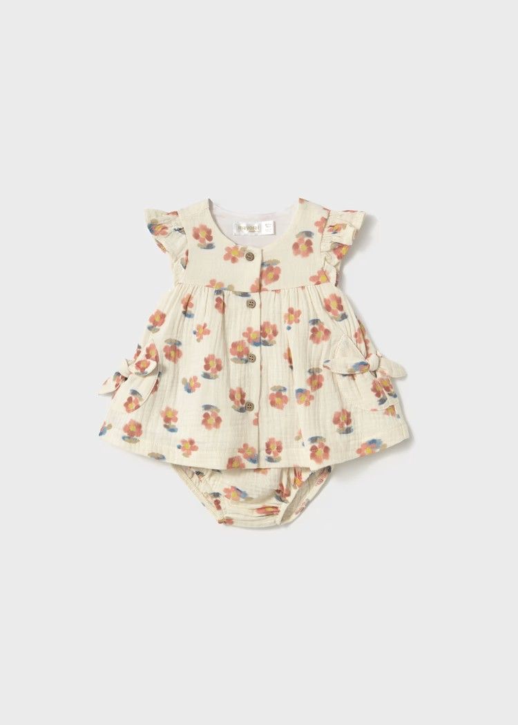 Mayoral 1851 Newborn Muslin Dress with Pockets