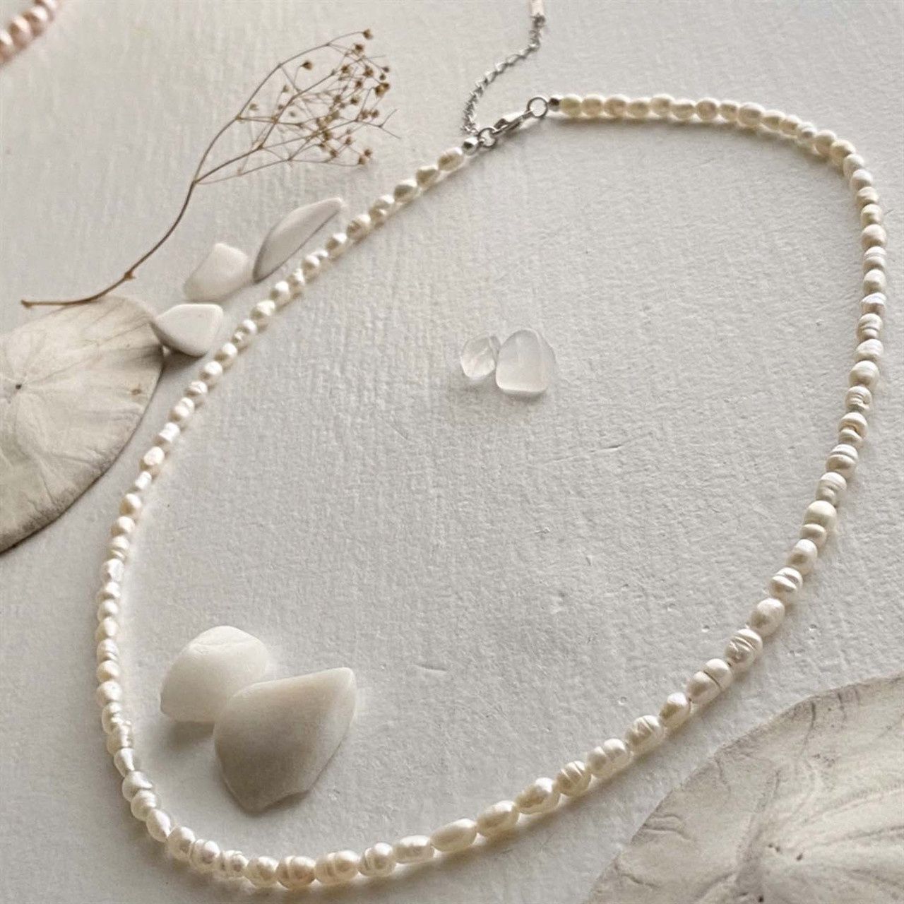 Pika &amp; Bear &quot;Minuet&quot; Freshwater Seed Pearl Necklace With Sterling Silver Findings