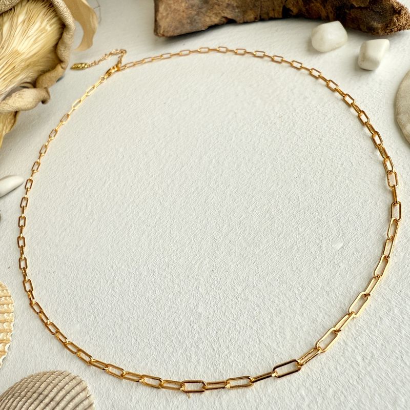 Pika &amp; Bear &quot;Petit Montmartre&quot; Small Paperclip Chain Necklace In Gold