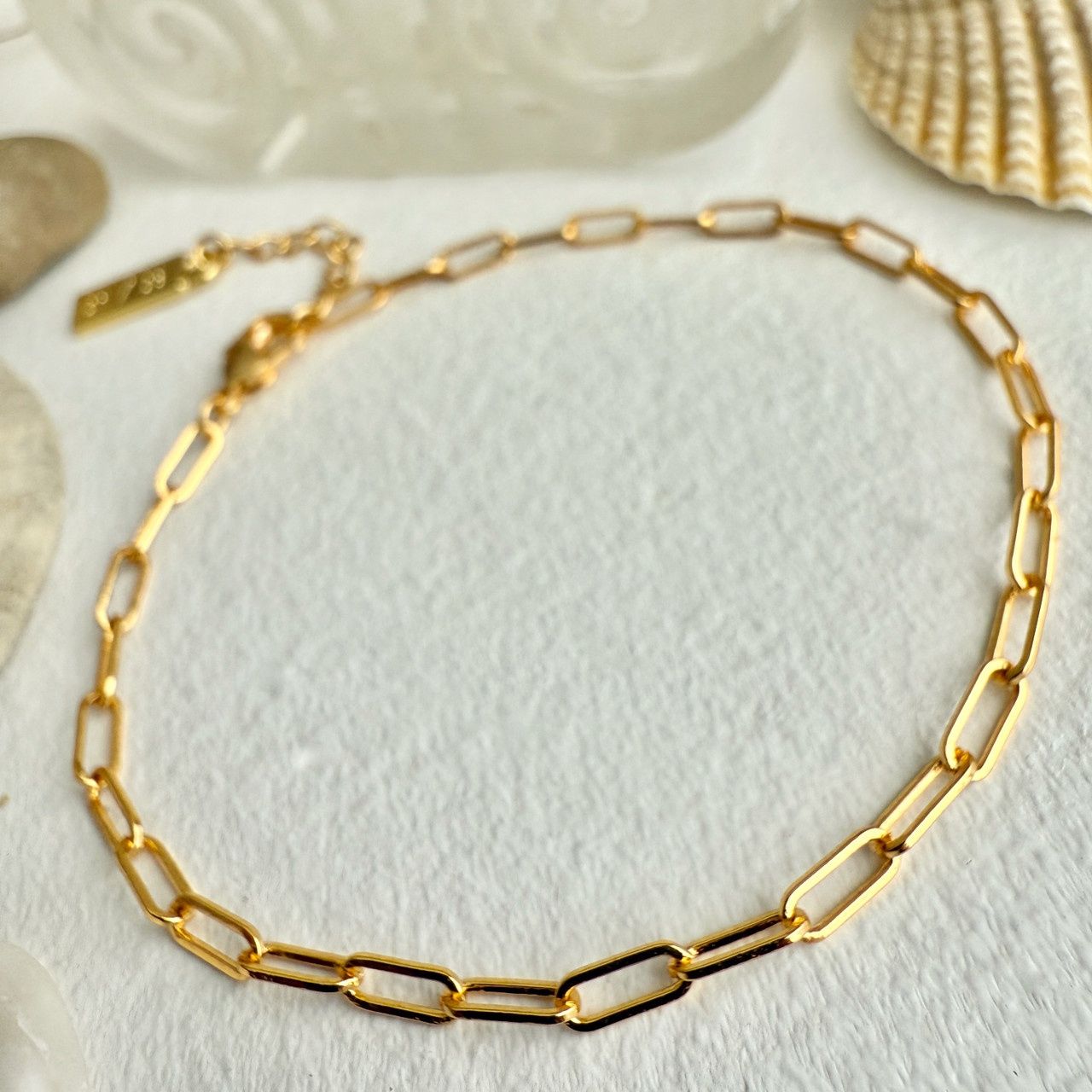 Pika &amp; Bear &quot;Petit Montmartre&quot; Small Paperclip Chain Bracelet In Gold
