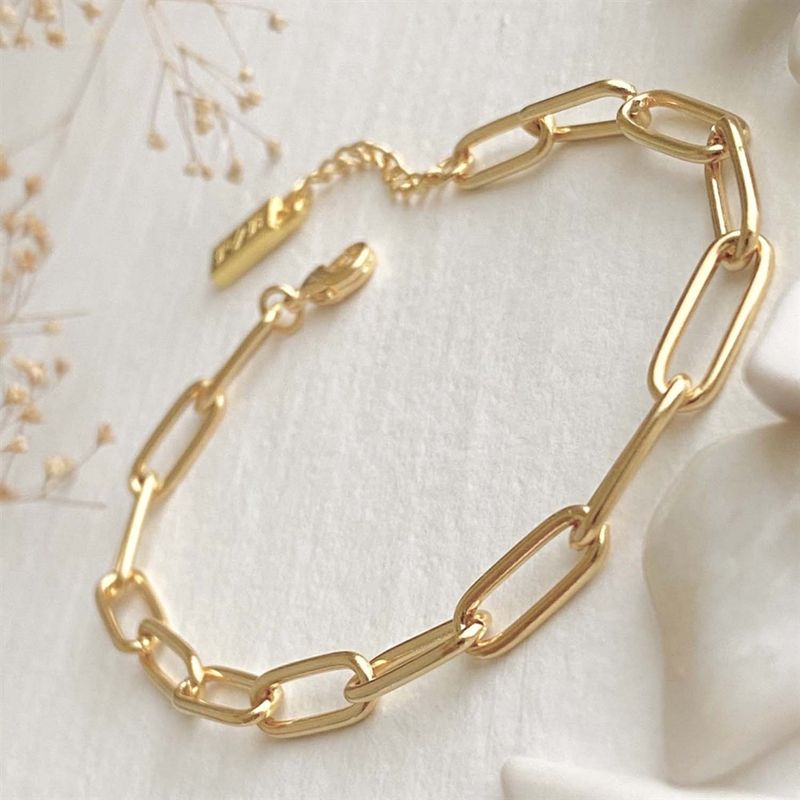 Pika &amp; Bear &quot;Montmartre&quot; Paperclip Chain Bracelet In Gold