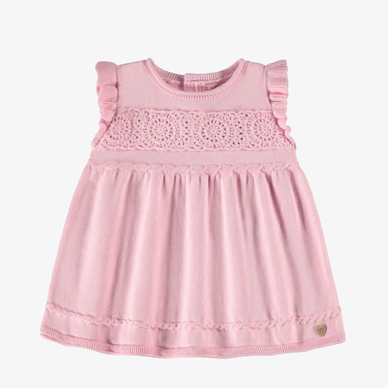 Souris Mini Pale Pink Knitted Dress