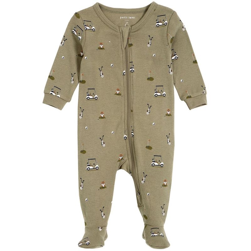 Green Dk Golf / Petit Lem / Footed Sleeper Knit