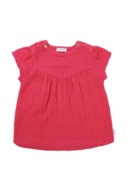 Noppies Baby Meade Short Sleeve Dress In Raspberry