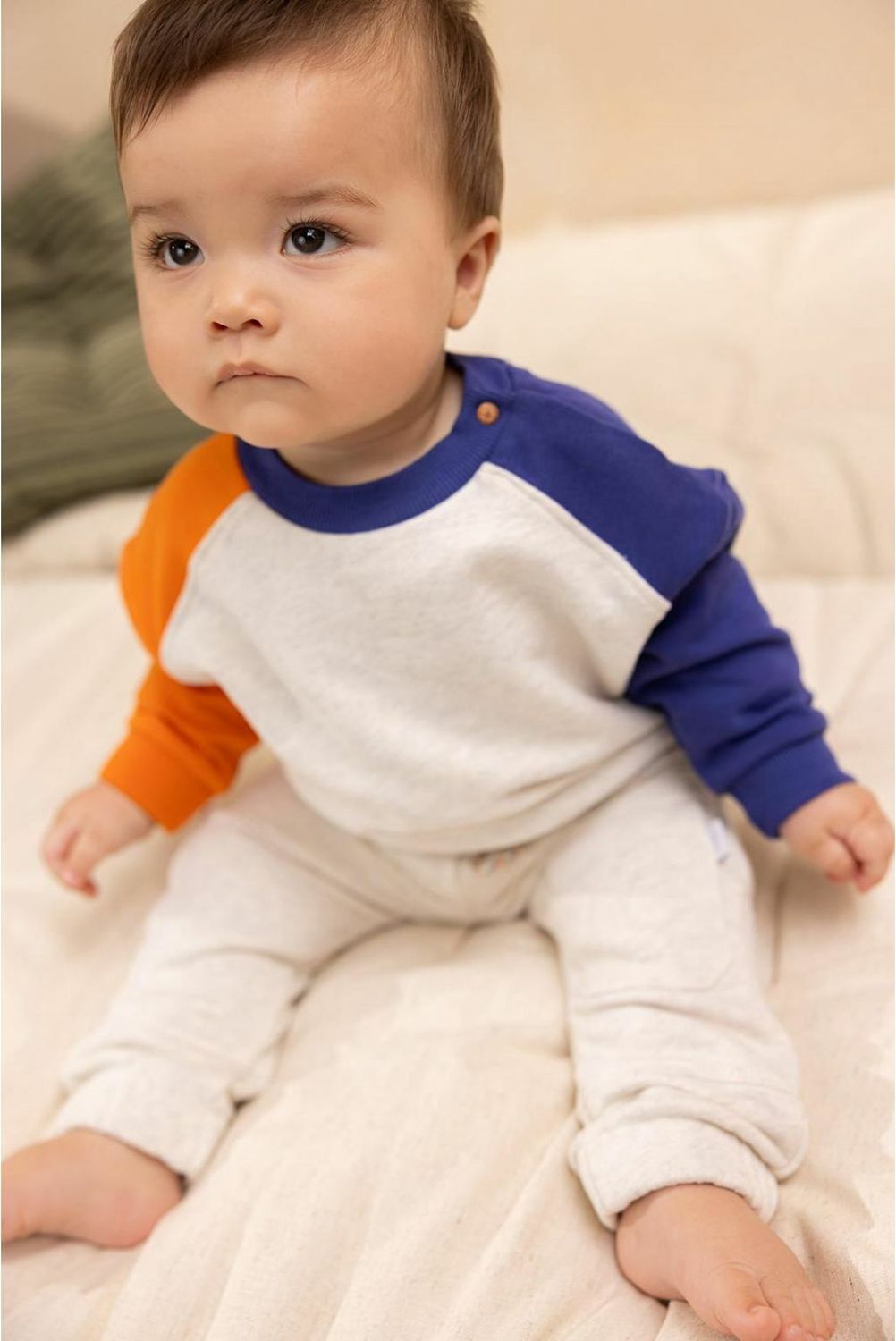 Blue and Orange Oatmeal Sweater