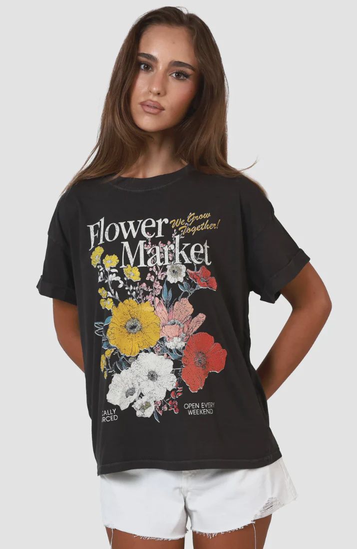 Flowers market t shirt