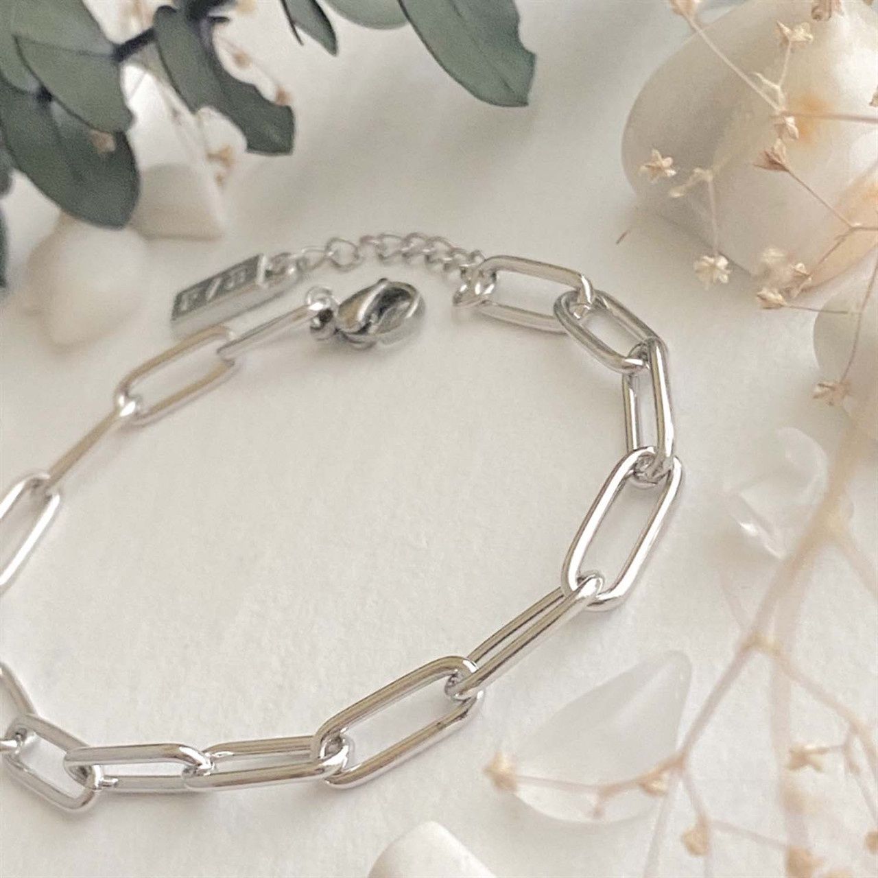Pika &amp; Bear &quot;Montmartre&quot; Paperclip Chain Bracelet In Silver