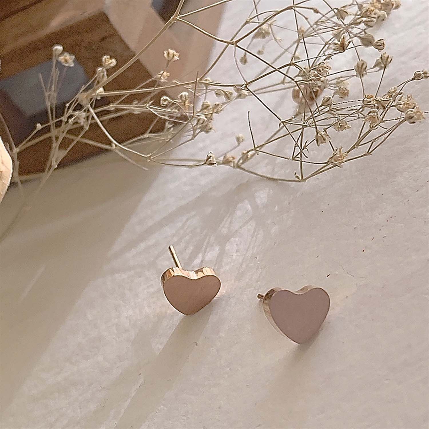 Pika &amp; Bear  “Total Eclipse of the Heart” Stud Earrings, Colour: Rose Gold